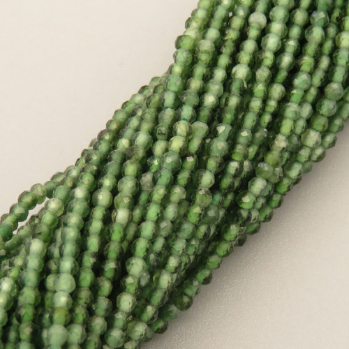 Natural Green Aventurine Beads Strands,Round,Faceted,light Green,2mm,Hole:0.5mm,about 190 pcs/strand,about 5 g/strand,5 strands/package,14.96"(38cm),XBGB04766vbmb-L020