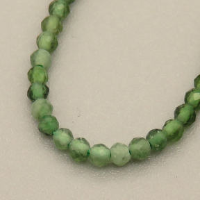 Natural Green Aventurine Beads Strands,Round,Faceted,light Green,2mm,Hole:0.5mm,about 190 pcs/strand,about 5 g/strand,5 strands/package,14.96"(38cm),XBGB04766vbmb-L020