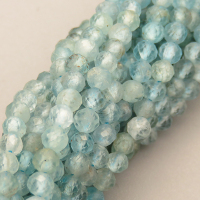 Natural Apatite Beads Strands,Round,Faceted,Light  Cyan,3.5mm,Hole:0.8mm,about 108 pcs/strand,about 7.5 g/strand,5 strands/package,14.96"(38cm),XBGB04776vbmb-L020