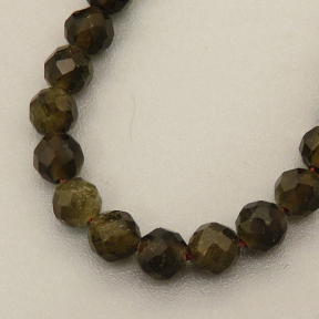 Natural Obsidian Beads Strands,Round,Faceted,Brown,2mm,Hole:0.5mm,about 190 pcs/strand,about 5 g/strand,5 strands/package,14.96"(38cm),XBGB04788vbmb-L020