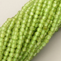 Natural Prehnite Beads Strands,Round,Faceted,Light Green,2-2.5mm,Hole:0.5mm,about 152 pcs/strand,about 5.5 g/strand,5 strands/package,14.96"(38cm),XBGB04798vbmb-L020