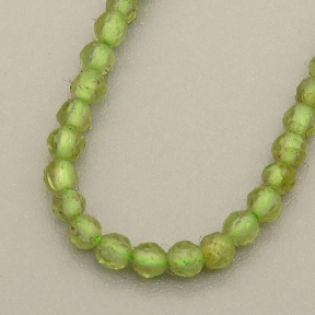 Natural Prehnite Beads Strands,Round,Faceted,Light Green,2-2.5mm,Hole:0.5mm,about 152 pcs/strand,about 5.5 g/strand,5 strands/package,14.96"(38cm),XBGB04798vbmb-L020
