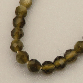 Natural Obsidian Beads Strands,Round,Faceted,Brown,2-2.5mm,Hole:0.5mm,about 152 pcs/strand,about 5.5 g/strand,5 strands/package,14.96"(38cm),XBGB04804vbmb-L020