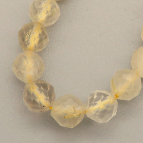 Natural Citrine Beads Strands,Round,Faceted,Champagne,4-4.5mm,Hole:0.8mm,about 84 pcs/strand,about 10 g/strand,5 strands/package,14.96"(38cm),XBGB04808vhha-L020