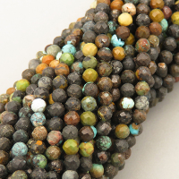 Natural Dendritic Jasper Beads Strands,Round,Faceted,Color Mixing,2.5mm,Hole:0.5mm,about 152 pcs/strand,about 5.5 g/strand,5 strands/package,14.96"(38cm),XBGB04810vbmb-L020