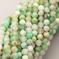 Natural Amazonite Beads Strands,Round,Faceted,Light Green,3mm,Hole:0.8mm,about 126 pcs/strand,about 6 g/strand,5 strands/package,14.96"(38cm),XBGB04816bbov-L020