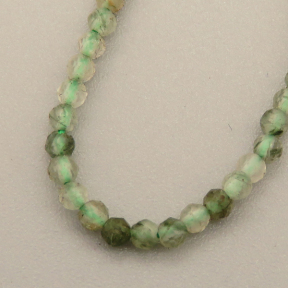 Natural Apatite Beads Strands,Round,Faceted,Light Green,2mm,Hole:0.5mm,about 190 pcs/strand,about 5 g/strand,5 strands/package,14.96"(38cm),XBGB04822vbmb-L020