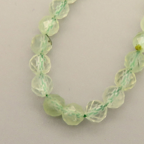 Natural Prehnite Beads Strands,Grade A,Round,Faceted,Light Green,4mm,Hole:0.8mm,about 95 pcs/strand,about 9 g/strand,5 strands/package,14.96"(38cm),XBGB04838vhha-L020