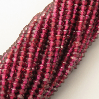 Natural Garnet Beads Strands,Bicone,Faceted,Crimson,3mm,Hole:0.8mm,about 126 pcs/strand,about 6 g/strand,5 strands/package,14.96"(38cm),XBGB04868bbov-L020