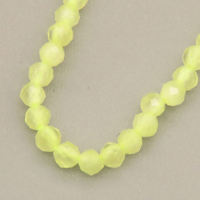 Cat Eye Beads Strands,Round,Faceted,Fluorescent Green,Dyed,2mm,Hole:0.5mm,about 190 pcs/strand,about 4 g/strand,5 strands/package,14.96"(38cm),XBGB04936baka-L020