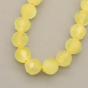 Cat Eye Beads Strands,Round,Faceted,Yellow Beige Two-Color Interval,Dyed,3mm,Hole:0.5mm,about 126 pcs/strand,about 6 g/strand,5 strands/package,14.96"(38cm),XBGB04948ablb-L020