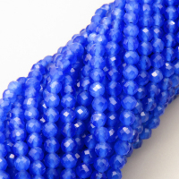 Cat Eye Beads Strands,Round,Faceted,Royal Blue,Dyed,3mm,Hole:1.5mm,about 126 pcs/strand,about 6 g/strand,5 strands/package,14.96"(38cm),XBGB04968ablb-L020