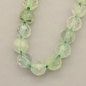Natural Prehnite Beads Strands,Round,Faceted,Light Green,4mm,Hole:0.8mm,about 95 pcs/strand,about 9 g/strand,5 strands/package,14.96"(38cm),XBGB04978vhha-L020