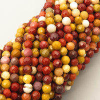 Natural Mookaite Beads Strands,Round,Faceted,Color Mixing.,4-4.5mm,Hole:0.8mm,about 84 pcs/strand,about 15 g/strand,5 strands/package,14.96"(38cm),XBGB05022ahlv-L020