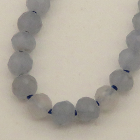 Natural Agate Beads Strands,Round,Faceted,Light Blue,Dyed,2mm,Hole:0.5mm,about 190 pcs/strand,about 4 g/strand,5 strands/package,14.96"(38cm),XBGB05042vbmb-L020