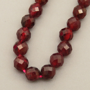 Natural Garnet Beads Strands,Round,Faceted,Dark Red,4mm,Hole:0.5mm,about 95 pcs/strand,about 9 g/strand,5 strands/package,14.96"(38cm),XBGB05054vhha-L020