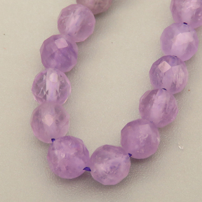 Natural Amethyst Beads Strands,Round,Faceted,Purple,4.5mm,Hole:0.8mm,about 84 pcs/strand,about 15 g/strand,5 strands/package,14.96"(38cm),XBGB05058vhha-L020