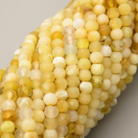 Natural Yellow Aventurine Beads Strands,Oblate Beads,Faceted,Khaki,3x4mm,Hole:0.8mm,about  95 pcs/strand,about 9 g/strand,5 strands/package,14.96"(38cm),XBGB05140ahjb-L020
