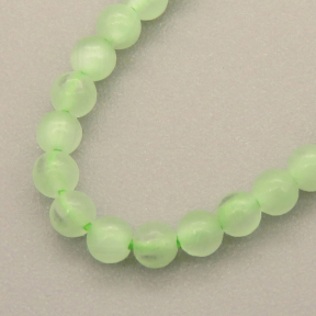 Cat Eye Beads Strands,Round,Light Green,Dyed,2mm,Hole:0.5mm,about  190 pcs/strand,about 4 g/strand,5 strands/package,14.96"(38cm),XBGB05150baka-L020