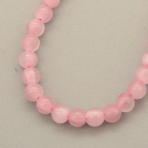 Cat Eye Beads Strands,Round,Pink,Dyed,2mm,Hole:0.5mm,about  190 pcs/strand,about 4 g/strand,5 strands/package,14.96"(38cm),XBGB05154baka-L020