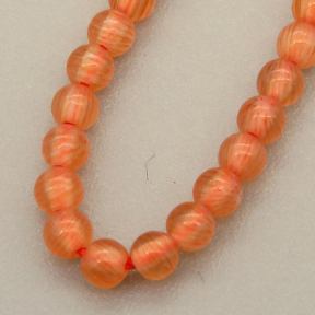 Cat Eye Beads Strands,Round,Orange Red,Dyed,2mm,Hole:0.5mm,about  190 pcs/strand,about 4 g/strand,5 strands/package,14.96"(38cm),XBGB05156baka-L020