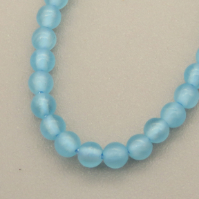 Cat Eye Beads Strands,Round,Sky Blue,Dyed,2mm,Hole:0.5mm,about  190 pcs/strand,about 4 g/strand,5 strands/package,14.96"(38cm),XBGB05158baka-L020