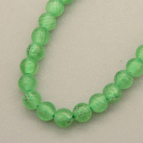 Cat Eye Beads Strands,Round,Grass Green,Dyed,2mm,Hole:0.5mm,about  190 pcs/strand,about 4 g/strand,5 strands/package,14.96"(38cm),XBGB05160baka-L020