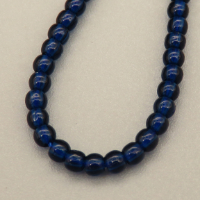 Cat Eye Beads Strands,Round,Navy Blue,Dyed,1.5x2mm,Hole:0.5mm,about  190 pcs/strand,about 4 g/strand,5 strands/package,14.96"(38cm),XBGB05170baka-L020