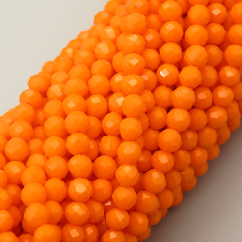 Natural Agate Beads Strands,Round,Faceted,Orange,Dyed,3mm,Hole:0.8mm,about  126 pcs/strand,about 6 g/strand,5 strands/package,14.96"(38cm),XBGB05192bbov-L020