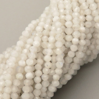 Natural White Jade Beads Strands,Round,Faceted,White,2mm,Hole:0.5mm,about 190 pcs/strand,about 4 g/strand,5 strands/package,14.96"(38cm),XBGB05274vbmb-L020