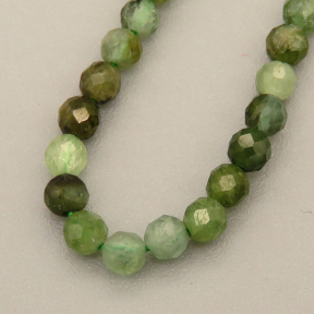 Natural Green Rutilated Quartz Beads Strands,Round,Faceted,Dark Green,2.5mm,Hole:0.5mm,about 152 pcs/strand,about 5 g/strand,5 strands/package,14.96"(38cm),XBGB05296vbmb-L020