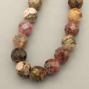 Natural Rhodochrosite Beads Strands,Round,Faceted,Color Mixing,5mm,Hole:1mm,about 76 pcs/strand,about 16.5 g/strand,5 strands/package,14.96"(38cm),XBGB05298ahjb-L020