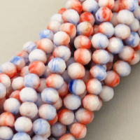 Natural Agate Beads Strands,Round,Faceted,Orange Blue,2mm,Hole:0.5mm,about 190 pcs/strand,about 4 g/strand,5 strands/package,14.96"(38cm),XBGB05304vbmb-L020