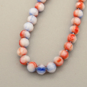 Natural Agate Beads Strands,Round,Faceted,Orange Blue,2mm,Hole:0.5mm,about 190 pcs/strand,about 4 g/strand,5 strands/package,14.96"(38cm),XBGB05304vbmb-L020