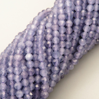 Natural Aquamarine Beads Strands,Round,Faceted,Purple,3mm,Hole:0.8mm,about 126 pcs/strand,about 6 g/strand,5 strands/package,14.96"(38cm),XBGB05326bbov-L020