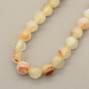Natural Citrine Beads Strands,Round,Faceted,Red Yellow,3mm,Hole:0.8mm,about 126 pcs/strand,about 6 g/strand,5 strands/package,14.96"(38cm),XBGB05328bbov-L020