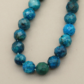 Natural Phoenix Turquoise Beads Strands,Round,Faceted,Navy Blue,3.5mm,Hole:0.8mm,about 108 pcs/strand,about 8 g/strand,5 strands/package,14.96"(38cm),XBGB05344bbov-L020