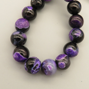 Natural Double Agate Beads Strands,Round,Purple Black,10mm,Hole:1mm,about 38 pcs/strand,about 55 g/strand,5 strands/package,14.96"(38cm),XBGB05384vbpb-L020