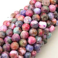 Natural Agate Beads Strands,Round,Purple,6mm,Hole:0.8mm,about 63 pcs/strand,about 22 g/strand,5 strands/package,14.96"(38cm),XBGB05398vbmb-L020