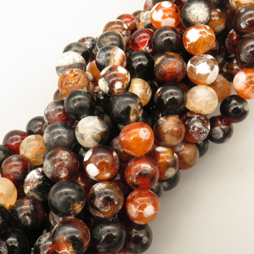 Natural Agate Beads Strands,Round,Black Brown,10mm,Hole:1mm,about 38 pcs/strand,about 55 g/strand,5 strands/package,14.96"(38cm),XBGB05400bbov-L020
