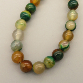 Natural Agate Beads Strands,Round,Grass Green,6mm,Hole:0.8mm,about 63 pcs/strand,about 22 g/strand,5 strands/package,14.96"(38cm),XBGB05412vbmb-L020