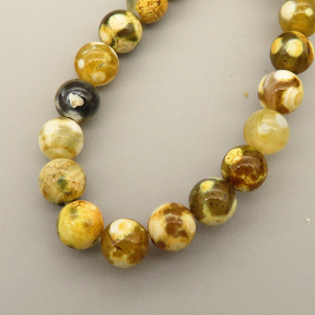 Natural Agate Beads Strands,Round,Khaki,6mm,Hole:0.8mm,about 63 pcs/strand,about 22 g/strand,5 strands/package,14.96"(38cm),XBGB05428vbmb-L020