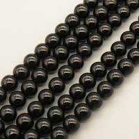 Natural Agate Beads Strands,Round,Black,4mm,Hole:0.5mm,about 95 pcs/strand,about 9 g/strand,5 strands/package,14.96"(38cm),XBGB05462vbmb-L020