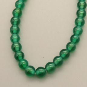 Natural Agate Beads Strands,Round,Jade Green,4mm,Hole:0.5mm,about 95 pcs/strand,about 9 g/strand,5 strands/package,14.96"(38cm),XBGB05464vbmb-L020