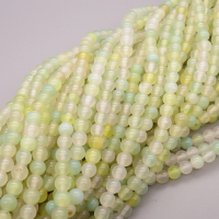 Natural Agate Beads Strands,Round,Light Green,6mm,Hole:0.8mm,about 63 pcs/strand,about 22 g/strand,5 strands/package,14.96"(38cm),XBGB05472vbmb-L020