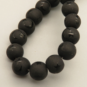 Natural Agate Beads Strands,Round,Frosted,Star and Moon,Black,8mm,Hole:1mm,about 47 pcs/strand,about 36 g/strand,5 strands/package,14.96"(38cm),XBGB05512bbov-L020