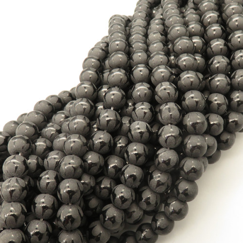 Natural Agate Beads Strands,Round,Frosted,Bat,Black,6mm,Hole:0.8mm,about 63 pcs/strand,about 22 g/strand,5 strands/package,14.96"(38cm),XBGB05514vbnb-L020