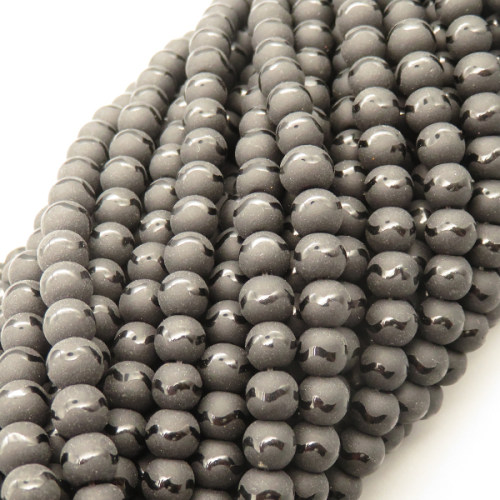 Natural Agate Beads Strands,Round,Frosted,Wave,Black,6mm,Hole:0.8mm,about 63 pcs/strand,about 22 g/strand,5 strands/package,14.96"(38cm),XBGB05516vbnb-L020