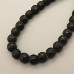 Natural Agate Beads Strands,Round,Frosted,Great Wall Pattern,Black,6mm,Hole:0.8mm,about 63 pcs/strand,about 22 g/strand,5 strands/package,14.96"(38cm),XBGB05518vbnb-L020