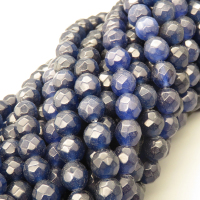 Cat Eye Beads Strands,Round,Faceted,Deep Blue,8mm,Hole:1mm,about 47 pcs/strand,about 36 g/strand,5 strands/package,14.96"(38cm),XBGB05572vbmb-L020